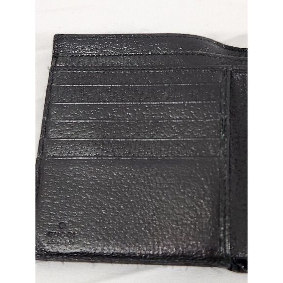 Gucci Vintage Black Leather Trim Canvas Bi Fold Wallet Authentic Unisex READ - Picture 13 of 16